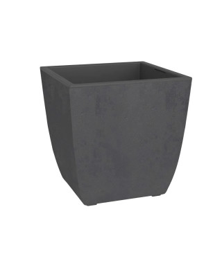 Bac a fleurs - DIVA BASALT - Gris anthracite - Carré - 42 L - 43,5 x 43,5 x H.44,2 cm - EDA - Bac intérieur amovible