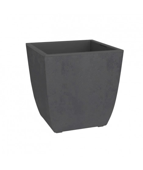 Bac a fleurs - DIVA BASALT - Gris anthracite - Carré - 42 L - 43,5 x 43,5 x H.44,2 cm - EDA - Bac intérieur amovible