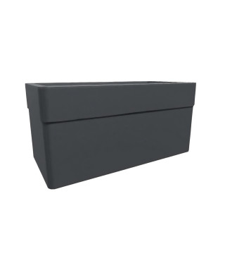 Jardiniere - CAREL - Gris anthracite - 63 L - 78 x 39 x H.39 cm - EDA - Avec roulettes - Extérieur ou intérieur