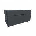 Jardiniere - CAREL - Gris anthracite - 63 L - 78 x 39 x H.39 cm - EDA - Avec roulettes - Extérieur ou intérieur