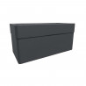 Jardiniere - CAREL - Gris anthracite - 63 L - 78 x 39 x H.39 cm - EDA - Avec roulettes - Extérieur ou intérieur