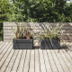 Jardiniere - CAREL - Gris anthracite - 63 L - 78 x 39 x H.39 cm - EDA - Avec roulettes - Extérieur ou intérieur