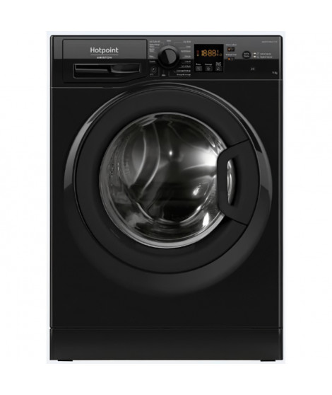 Lave-linge hublot HOTPOINT NS11469FBKFR -  11 kg - Induction - L60cm - 1400 trs/min - Classe A - Noir