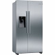 Réfrigérateur américain - BOSCH SER6 - KAD93AIDP - Machine a glaçons - Classe D - 562 L - 178,7 x 90,8 x 70,7 cm - Acier brossé