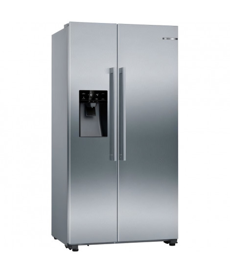 Réfrigérateur américain - BOSCH SER6 - KAD93AIDP - Machine a glaçons - Classe D - 562 L - 178,7 x 90,8 x 70,7 cm - Acier brossé