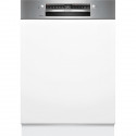 Lave-vaisselle semi-encastrable BOSCH SMI6ZCS10E SER6 - 14 couverts - Induction - L60cm - 40 dB - Classe B - Acier Brossé
