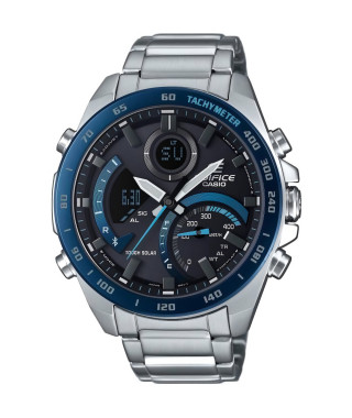 Montre - CASIO - ECB-900DB-1BER - 51,5mm - Solaire - Bluetooth - Étanche 10 bars
