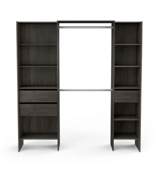 Kit dressing extensible - MIAMI - Chene Waterford - 191,8 x 50 x 204,5 cm - DEMEYERE