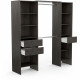 Kit dressing extensible - MIAMI - Chene Waterford - 191,8 x 50 x 204,5 cm - DEMEYERE