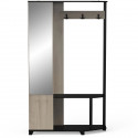 Vestiaire manteaux - SCHUSTER - Chene Kronberg / Noir - 108,4 x 33,9 x 183,8 cm - DEMEYERE