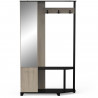 Vestiaire manteaux - SCHUSTER - Chene Kronberg / Noir - 108,4 x 33,9 x 183,8 cm - DEMEYERE