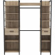 Kit dressing placard extensible - RIGA - Chene Kronberg / Noir mat - 179 x 47,9 x 207,5 cm - DEMEYERE