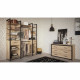 Kit dressing placard extensible - RIGA - Chene Kronberg / Noir mat - 179 x 47,9 x 207,5 cm - DEMEYERE