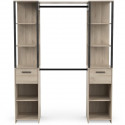 Kit dressing - GARY - Chene Kronberg / Noir mat - 159,8 x 49,5 x 200,3 cm - DEMEYERE