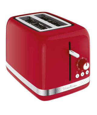 MOULINEX - Grille-pain 2 fentes Rouge - Soleil - LT300510