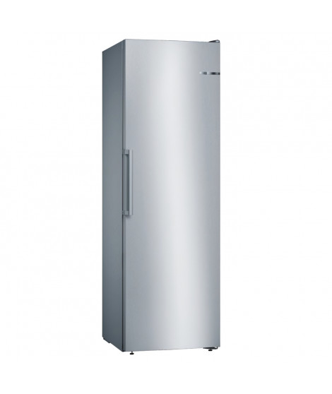 Congélateur armoire - BOSCH SER4 - GSN36VLEP - Classe E - 242 L - 186 x 60 x 65 cm - Inox