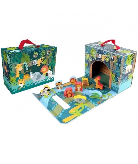Maison de Jeu Safari - PLANeTE BOIS - FSC - 10 Pieces - Jeu Enfant - Des 18 Mois