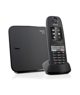 Téléphone Fixe Gigaset E630 Noir - Résistant aux chocs, a l'eau et a la poussiere - Mains libres - ID d'appelant