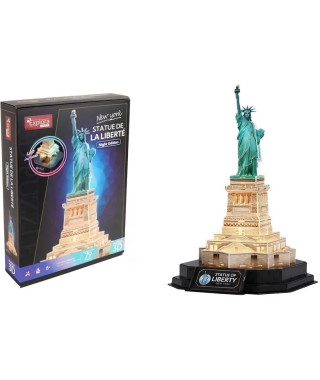 Puzzle 3D lumineux - Statue De La Liberté - Jeu de construction - EXPLORA - 79 pieces - Des 8 ans