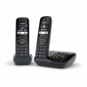 Téléphone Fixe AS690 A Duo Noir - GIGASET - Répondeur 20 min - Mains-libres performant - Affichage ultra-lisible