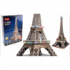 Puzzle 3D lumineux - Tout Eiffel - Jeu de construction - EXPLORA - 84 pieces - Des 8 ans