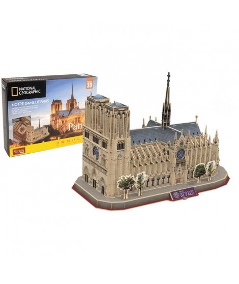 Puzzle 3D - Notre Dame De Paris - Jeu de construction - EXPLORA - 128 pieces - Des 8 ans