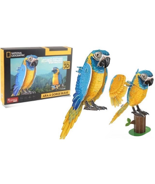 Puzzle 3D - Perroquet - Jeu de construction - EXPLORA - Oiseau - 94 pieces - Des 8 ans