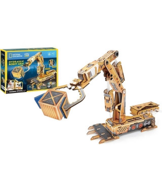 Maquette 3D NATIONAL GEOGRAPHIC - EXPLORA -  Engin de Chantier Pince Hydraulique - 56x37 cm - Des 8 ans