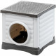 Niche - FERPLAST - PETVILLA 50 - 38,5 x 43 x 38,5 cm -  Blanc / Gris
