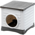 Niche - FERPLAST - PETVILLA 50 - 38,5 x 43 x 38,5 cm -  Blanc / Gris
