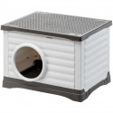 Niche - FERPLAST - PETVILLA 60 - 54 x 43 x 38,5 cm -  Blanc / Gris
