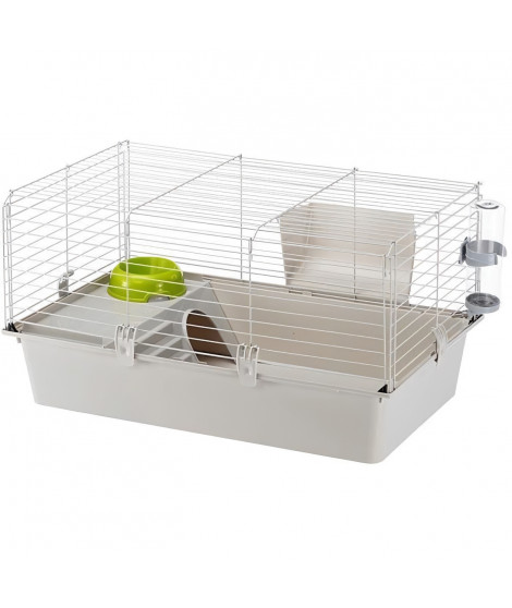 Cage - FERPLASTE - CAVIE 80X1 - 77 x 48 x 42 cm - Gris clair
