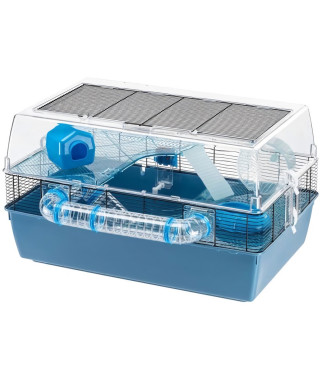 Cage - FERPLAST - DUNA FUN LARGE - 3 étages - 71,5 x 46 x 41 cm - Bleu