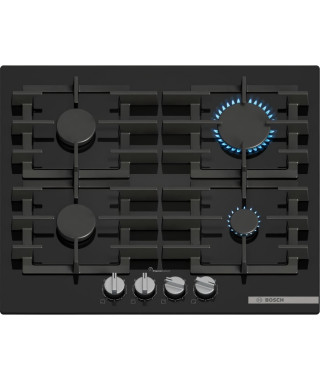 Table de cuisson a gaz - BOSCH Série 6 - 4 foyers - 52 x 59 x 4,5 cm - PPP6A6I40 - Noir