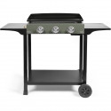 Plancha gaz sur chariot - LIVOO - DOC326 - 3 brûleurs - Vert / Noir