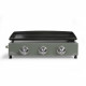 Plancha gaz - LIVOO - DOC324 - 3 brûleurs - Vert / Noir