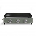Plancha gaz - LIVOO - DOC324 - 3 brûleurs - Vert / Noir