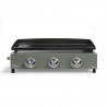 Plancha gaz - LIVOO - DOC324 - 3 brûleurs - Vert / Noir