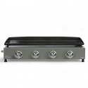 Plancha gaz - LIVOO - DOC325 - 4 brûleurs - Vert / Noir
