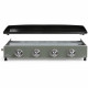 Plancha gaz - LIVOO - DOC325 - 4 brûleurs - Vert / Noir