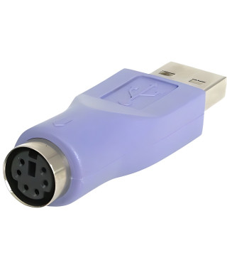 Adaptateur PS/2 vers USB - STARTECH - Modele F/M - Connecteur USB-A mâle - Garantie a vie - Violet