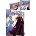 Housse de couette - REINE DES NEIGES 2 - 140x200 cm - Taie 63x63 cm - Microfibre - Lavable en machine