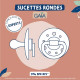 Sucette Dodie Gaia +0m Caoutchouc Ronde Rose - Lot de 2