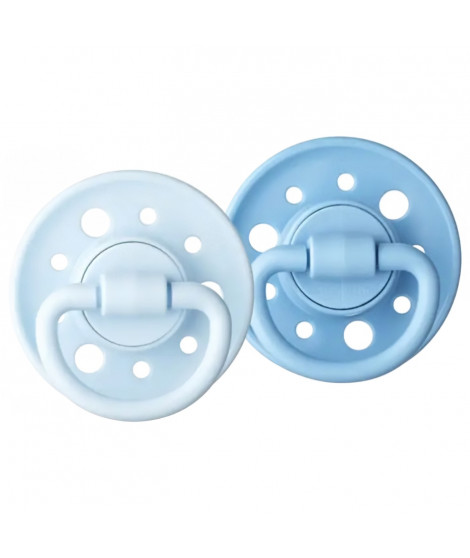 Sucette Dodie Gaia +0m Bord de Mer Lot de 2 - Sucette ronde - Caoutchouc naturel - Lent - Blanc