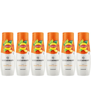 Concentrés SODASTREAM - Lot de 6 concentrés Lipton Ice Tea - Jusqu'a 54L de boissons - 440 ml