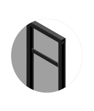 Kit lattes horizontales - OPTIMUM - Verriere fixe - H50 X L30 cm - Noir