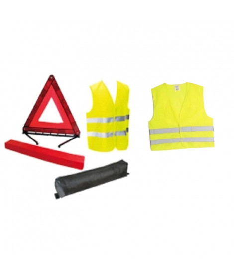 Pack sécurité - HTC EQUIPEMENT - 1 triangle de présignalisation + 2 gilets de sécurité adulte XL