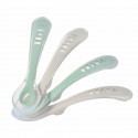 Lot de 4 cuilleres - BEABA - 913555-  2eme âge - Silicone - Velvet grey / Sage green