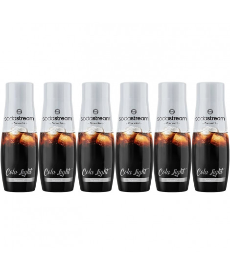 Concentrés SODASTREAM - Lot de 6 concentrés Cola Light - Jusqu'a 54L de boissons - 440 ml