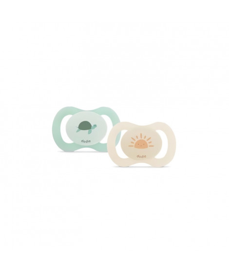 Duo sucettes anatomiques - DODIE - 0/2 mois - Tortue